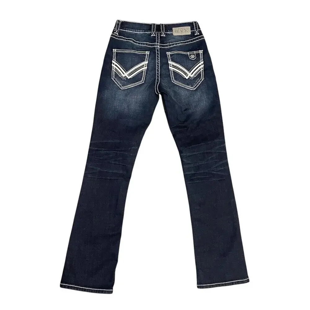 Buckle Black Jeans Mens 30W x 33L Blue Dark Wash Bootcut Stretch #Denim #Jeans - Picture 2 of 12